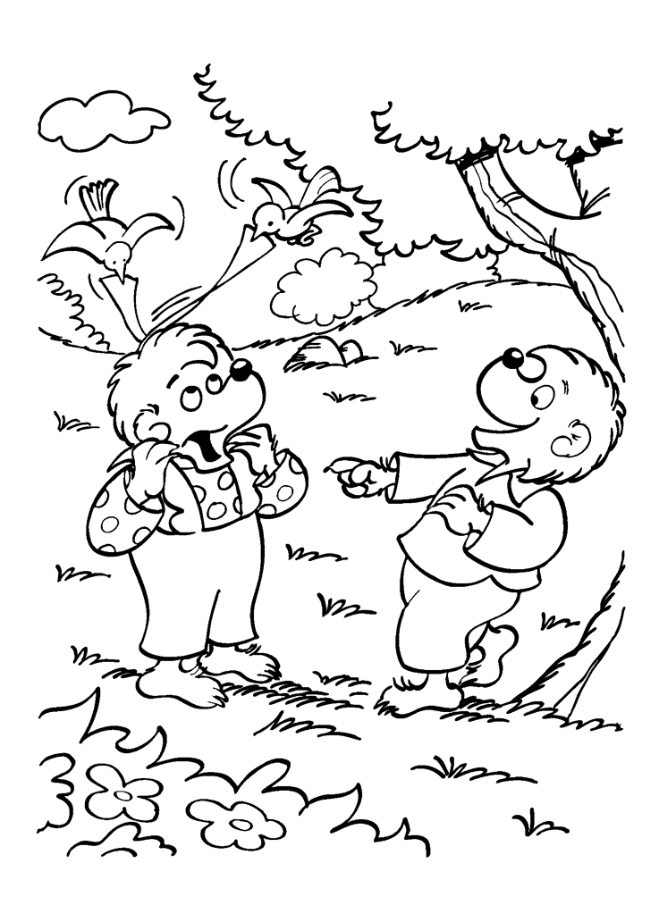 Plansa de colorat cu Ursul Berenstain 31 25